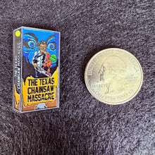 Load image into Gallery viewer, Texas Chainsaw VHS Enamle Pin
